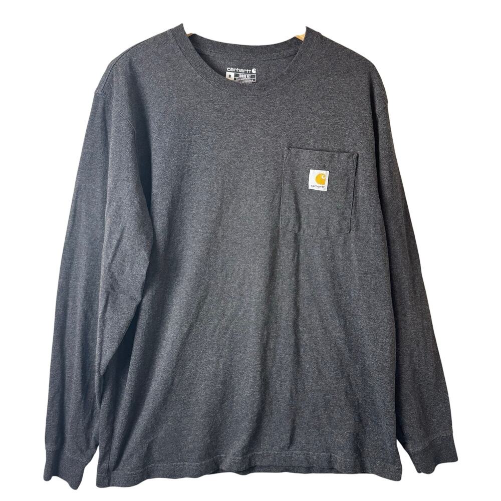 Carhartt Men's Loose Fit Heavyweight Long-Sleeve Pocket T-Shirt Carbon Heather